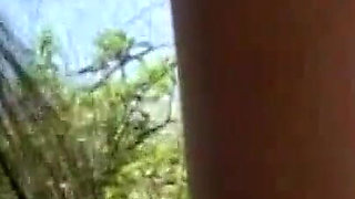 Brunette stripper sucks his cock indoor and outdoor