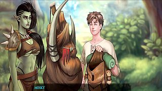 Cartoon sex, orc, cartoon fantasy