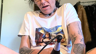 Creamy Orgasm on a Big Dildo