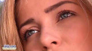 Gorgeous Czech teen fucks an old man and then swallows his load