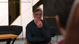 Vivian Tries to Seduce Her Husband's Boss Hutch - Hot Stepmom Gets Rejected - Full HD Fuck Scene