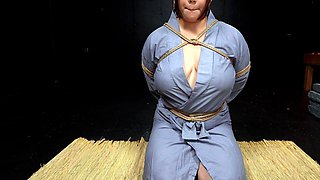 Big boobed busty girl make this self shot video