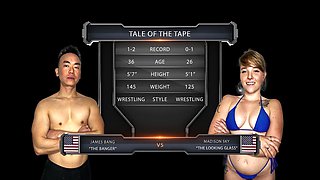 Madison Sky Wrestles Then Fucks James Bang