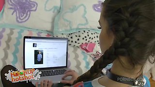 Babe Mystica Jade meets new guy for rough anal and creampie