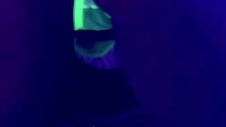 Twerking perfect body short skirt neon lingerie close up milf hot private