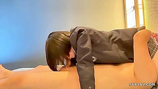 Short Cut Big Tits School Uniform Girl Aiming For Education Department. She Is Pregnant And Gets Nakadashi By Her Just Before The Exam