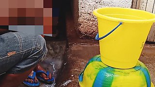 Bathing My Pregnant GF Outdoor, Dirty Environment Vibes