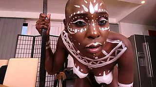 VR Conk African Pussy Craving For White Cock