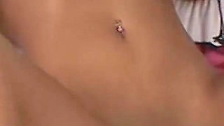 Brunette with Big Tits Gets Fingered on Bed with Rose Sheets