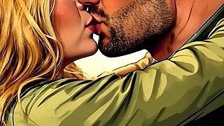Lieutenant Kay and Jake Sex in the BDSM Forest. Blonde Curvy Woman with Big Tits, Big Dick, Creampie, Cumshot, Gangbang, Bukkake