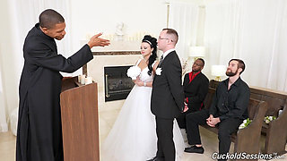 Payton Preslee's  wedding turns rough interracial threesome - Cuckold Sessions