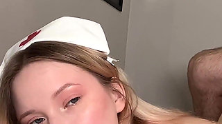 Horny Nurse with a Perfect Pussy and Big Tits - Best Cure!