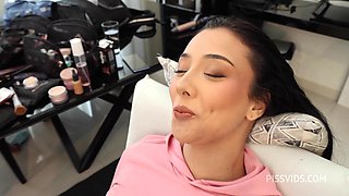 Behind the Scene from The Voluptuous Victoria Beatriz deep throat with Dap pee drink and Hot brazilian piss drinking Natasha Rios gets hardcore anal fucking with DAP 0% Pussy - PissVids