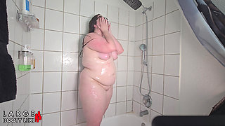 Thick BBW Striptease & Soapy Shower Tease