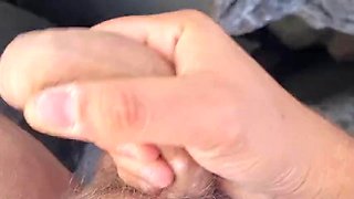 Amateur in Public  Public Cumshot With Huge Cock