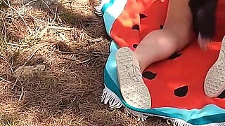 Kinky Couple - Finding and Fucking Curvy Big Ass Blowjob MILF in the Forest