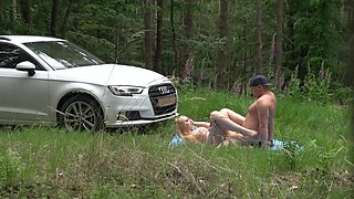 German Outdoor Sex and Blowjob Compilation