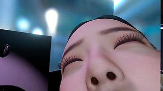 vr vam korean stewardess kiss anal