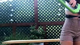 Amateur teen outdoor sex
