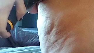Blonde tight pussy babe solo toy fun in glamour masturbation