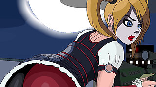 Catwoman and Harley Quinn Assworship