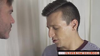 SayUncleNetwork.com - Handsome stepdad enjoys a blowjob before barebacking jock hardcore deeply