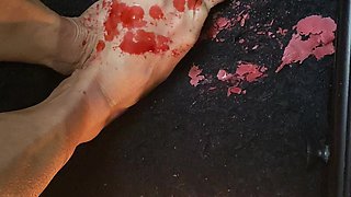 Candle Light on Tiny Feet with Sexy Toes