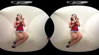 340 - Elena Vega - Hot Amateur In A Short Jean Skirt