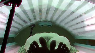 University student in solarium
