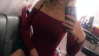 Hot blonde glamour babe solo plays to pleasure her hot body