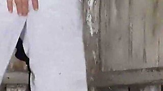 I Caught My Neighbor Masturbating in the Toilet on the Street and I Joined Her - Lesbian-illusion