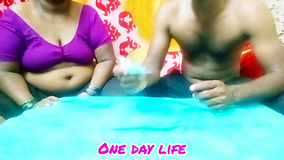 Tamil homemade husband and wife playing sex games while they are alone at home clear tamil audio