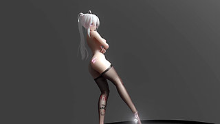 Wiggle; Lewd Tattoos; Humiliation; Split-crotch Thongs; Shorts; Black Stockings; Explosive Bust