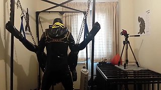 Full rubber sling fuck