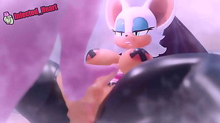Futa Rouge Gets Fucked Hard by Amy - Blowjob & Creampie Action