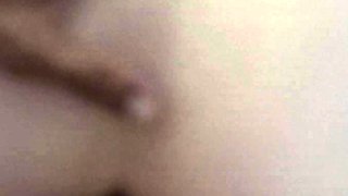 Lovely Amateur teen brunette masturbating outdoor