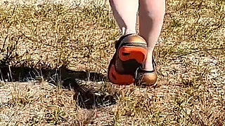 My Bold, Pantyless Walk to the Beach and Back - Every Step Making Me Feel Exposed