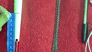 Japanese Wife Cervix insertion objects 2 vibrators and chain