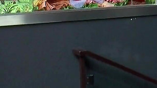 Hot MILFS rides on huge cock and fucks outdoor and office table