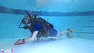 Bound Beneath the Surface - Scuba Tease & Rope Play in Vintage Wetsuit