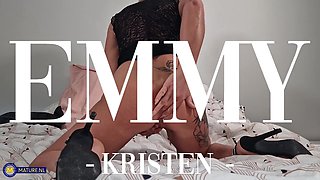 Hot Milf Emmy Kristen From Belgium Loves To Play With Her Shaved Pussy And Her Dildo
