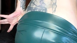 Extreme Asscrack Humiliation in Green Vinyl