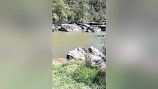 River Hike &amp; Outdoor Fuck on Rock