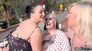 OLDNANNY Threesome Mature Lesbian Sex With Devon Breeze And Melody Haydies