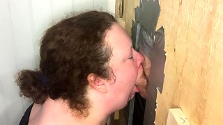 Glory hole with a big cock