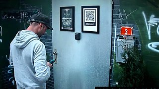 Lesbian Glory Hole and Extremely Huge Dildo