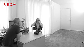 Giant cock for the blonde slut