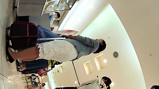 Amateur asian toys ass with dildo