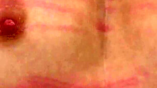 Blindfolded Chelsy breast whip