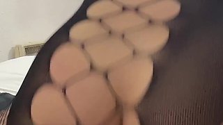 Muscle BBC Breeds Small Snowbunny Cumslut in Fishnets